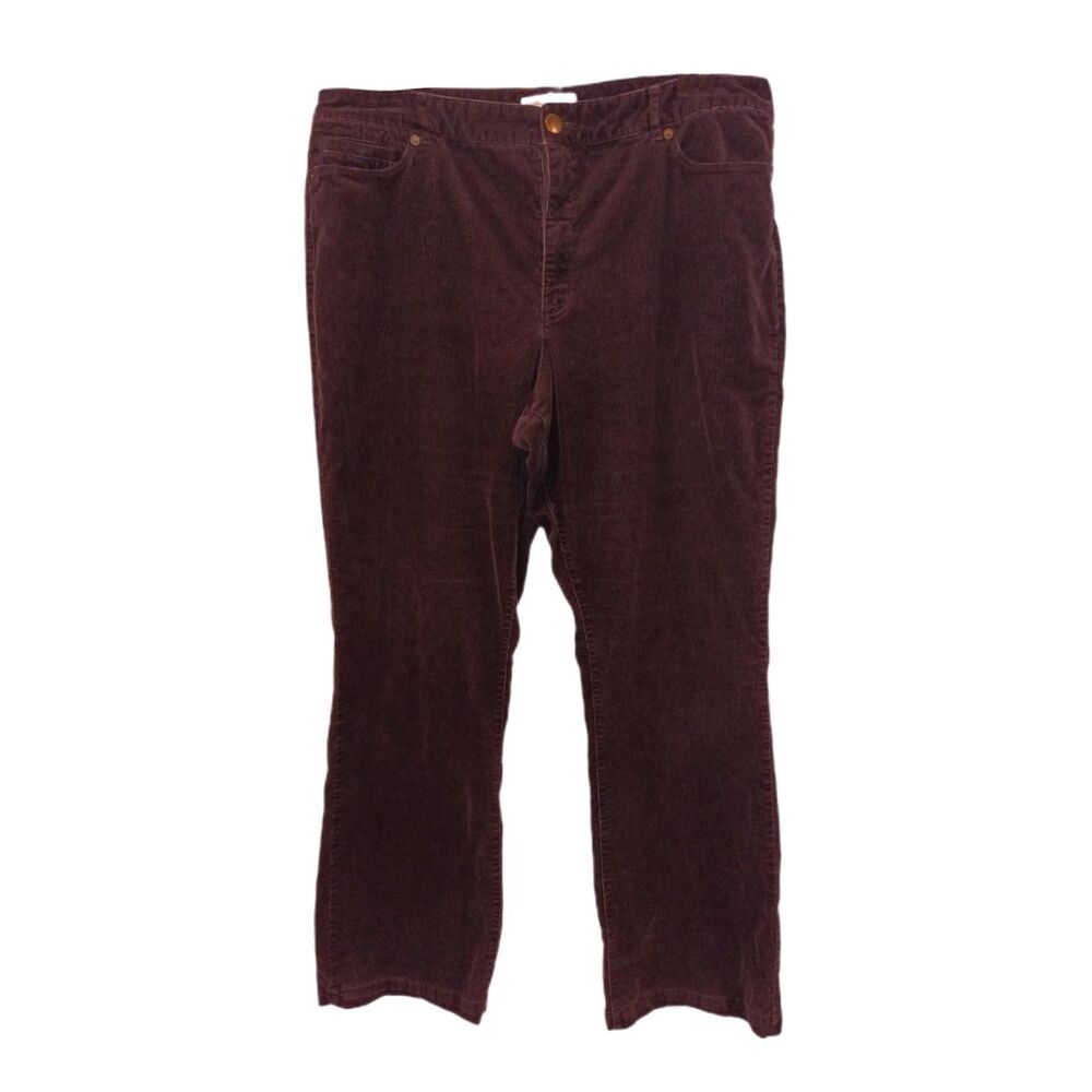 Coldwater Creek Brown Natural Fit Corduroy Pants Size 16